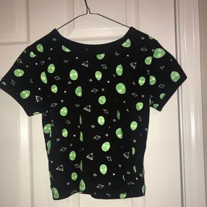 Glow in the dark graphic crop top